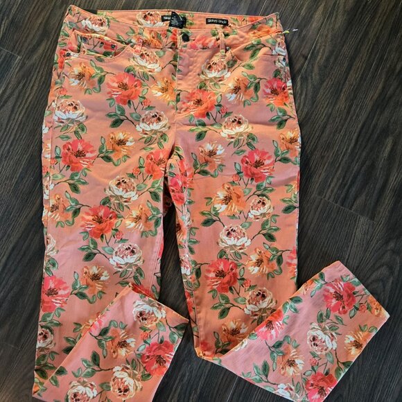 NEEDLE & CLOTH Cotton/Poly/Spandex Floral Skinny Ankle Jeans NWT/SIZE 14 - Picture 1 of 12